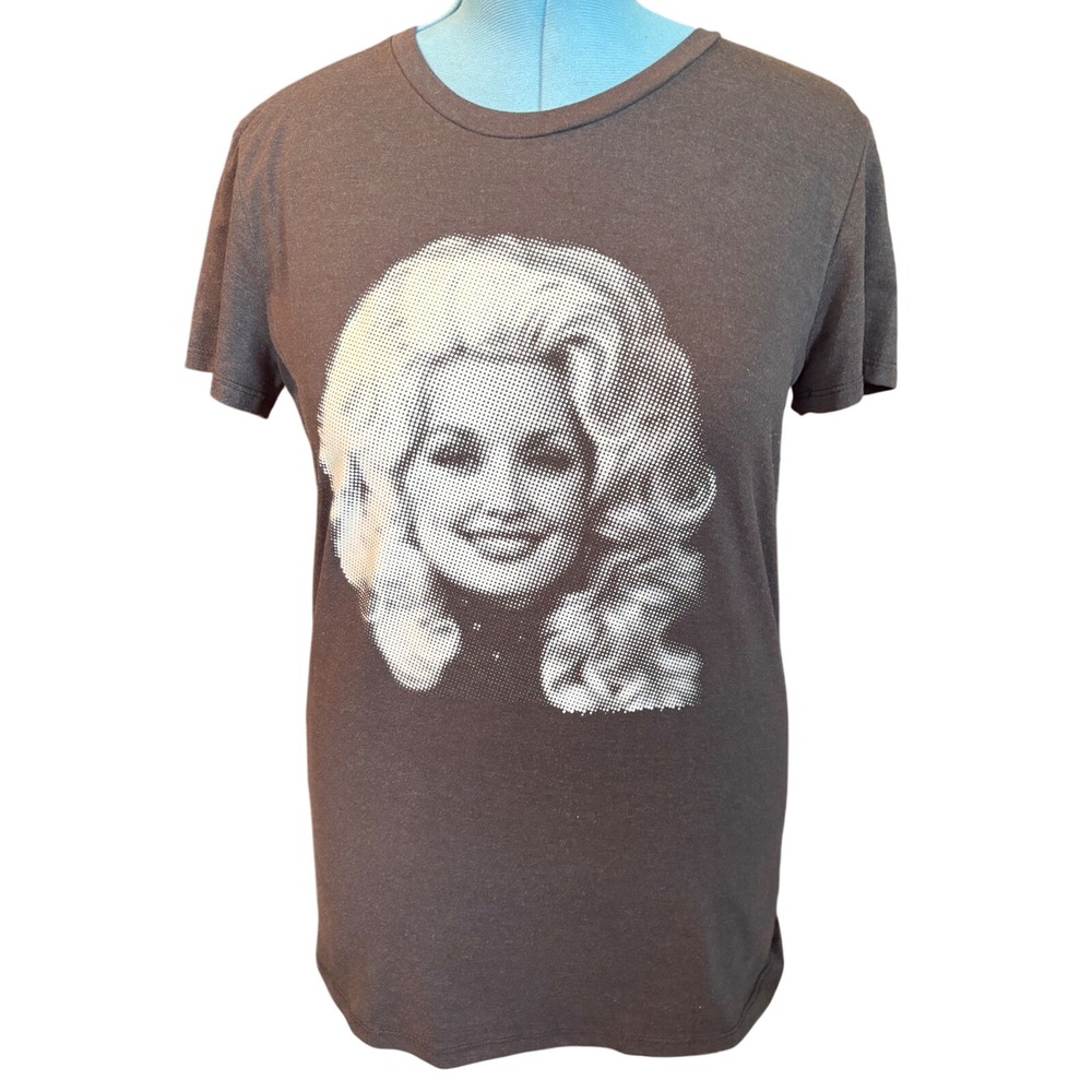 Allmade Dolly Parton Graphic T-Shirt Charcoal Gray‎ Tri-Blend Tee XL